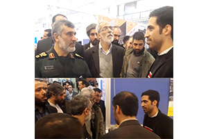 بازديد سردار حاجی زاده فرمانده نیروی هوا و فضای سپاه از غرفه مجتمع سيرجان